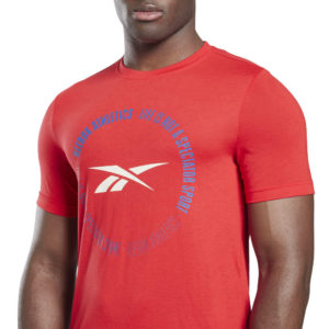 Reebok spectactor sport graphic t-shirt HI4524 red - Image 2