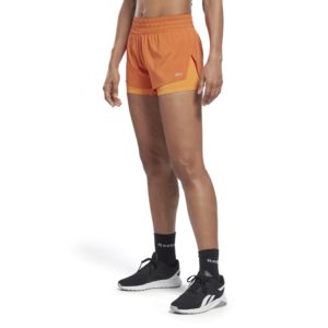 Reebok workout run 2 in 1 short  HT3702 burnt orange - Image 1