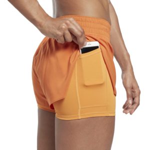 Reebok workout run 2 in 1 short  HT3702 burnt orange - Image 4