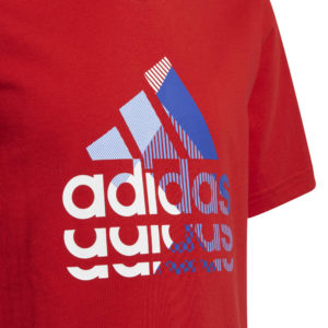 Adidas big logo kids t-shirt IB9161 red - Image 2