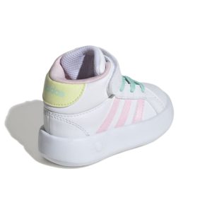Adidas grand court mid βρεφικά μποτάκια IE8704 white/pink - Image 4