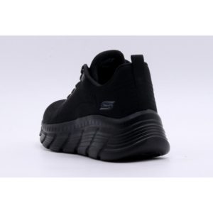 Skechers engineered knit fashion lace up γυναικεία παπούτσια 117385 bbk black - Image 3