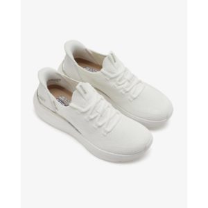 Skechers slip ins engineered knit lace up γυναικεία παπούτσια sneakers 117617-wht white - Image 3