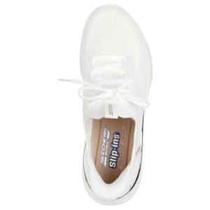 Skechers slip ins engineered knit lace up γυναικεία παπούτσια sneakers 117617-wht white - Image 6