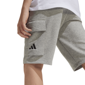 Adidas essentials cargo shorts kids παιδική βερμούδα JE3973 grey melange - Image 3