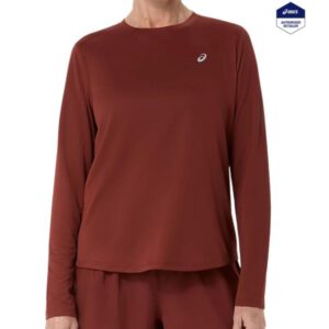 Asics l/s core top γυναικεία μπλούζα τεχνολογίας 2012d181-200 cinnamon