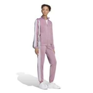 Adidas essentials 3str tricot γυναικείο παντελόνι γυαλιστερό KQ7628 pink